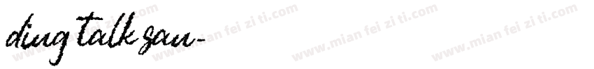 ding talk san字体转换